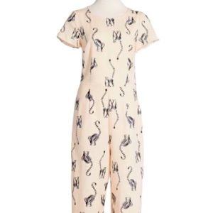 ModCloth pink lemur bold notion jumpsuit